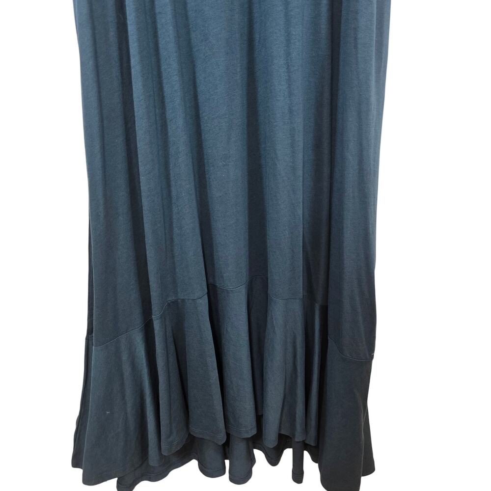 Garnet Hill A-Line Teal Sleeveless Tank Maxi Dress Hi-Low Hem Coastal Size XL - Picture 5 of 8